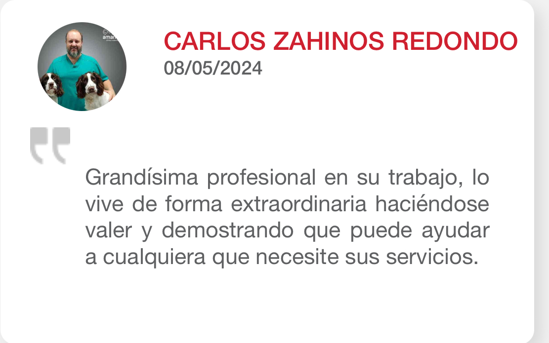 Testimonio de un cliente de Ángela Roncero